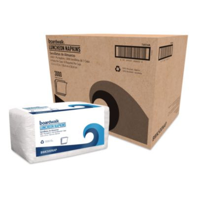 1/4-Fold Lunch Napkins, 1-Ply, 12 x 12, White, 500/Pack