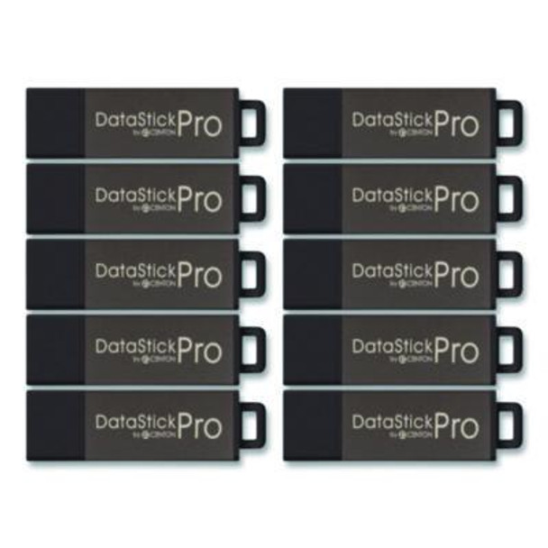 Datastick Pro Usb 2.0 Type A Flash Drive, 16 Gb, Gray, 10/Pack