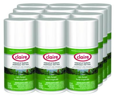 Metered Air Freshener, Rainforest, 11 Oz Aerosol Spray, 12/Carton