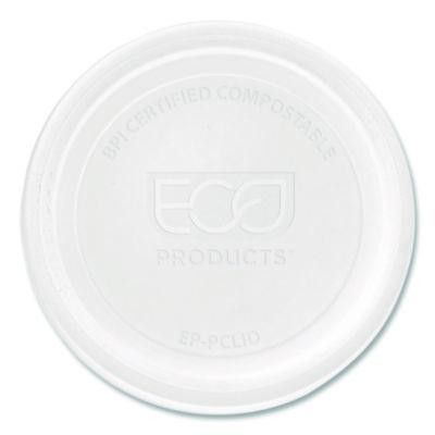 Compostable Clear Pla Plastic Portion Cup Lids, Fits 2 Oz To 4 Oz Portion Cups, Clear, 2,000/Carton