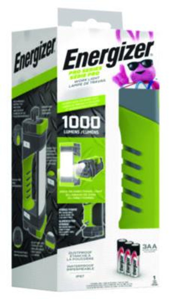 Pro Series Work Light, Rechargeable Lithium Ion/3 Aa Batteries (Included), Gray/Green