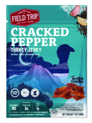 Turkey Jerky, Cracked Pepper Turkey, 1 Oz Bag, 12 Bags/Carton