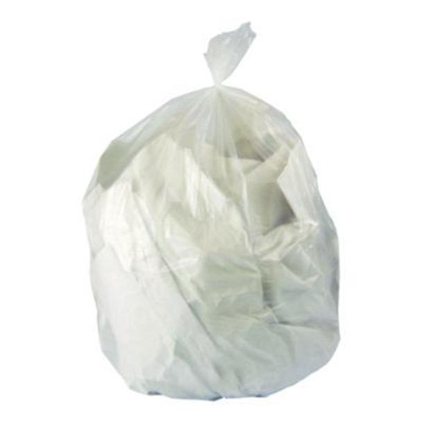 Linear Low-Density Can Liners, 16 Gal, 0.7 Mil, 24" x 32", Clear, Interleaved Roll, 500/Carton