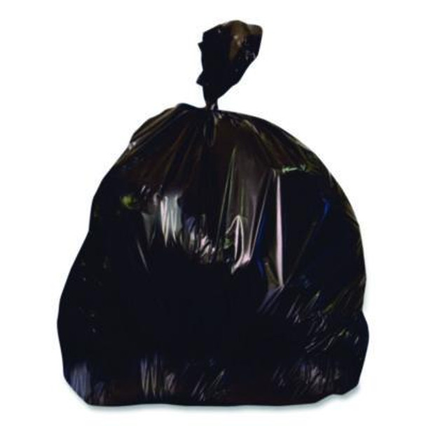 Linear Low-Density Can Liners, 55 Gal, 2 Mil, 36" x 58", Black, Flat Pack, 100/Carton
