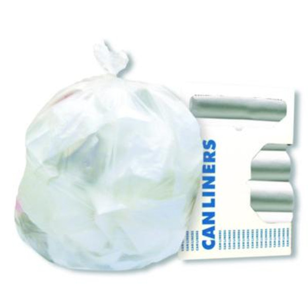 Accufit Linear Low-Density Can Liners, 55 Gal, 0.9 Mil, 40" x 53", Clear, Roll, 100/Carton