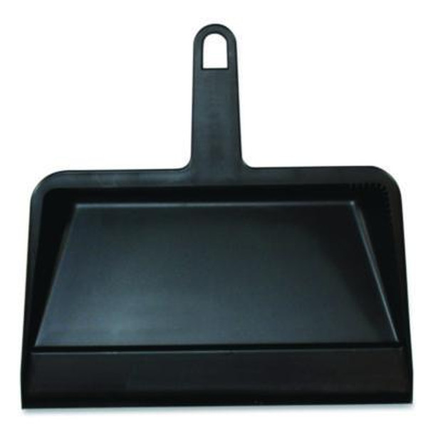 Value-Plus Dustpan, 12" x 11", Polypropylene, Black
