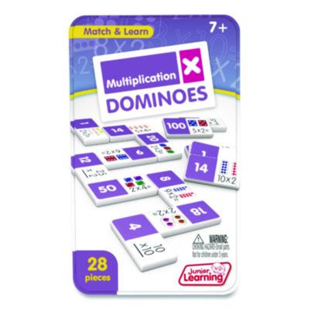 Multiplication Dominoes, 1 To 2 Players, Grades 2 To 4, 28 Pieces