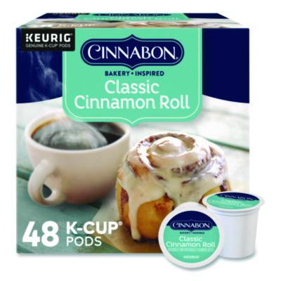 Classic Cinnamon Roll Coffee K-Cups, 0.33 Oz, 48/Box
