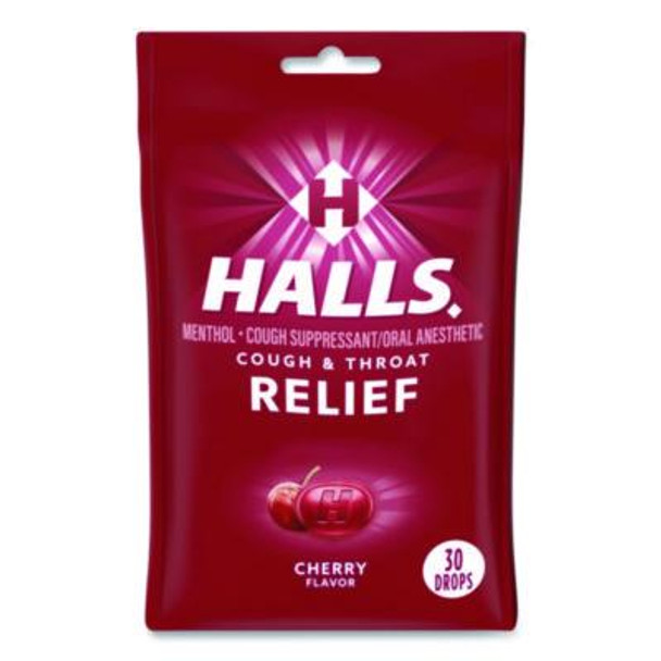 Relief Menthol Cough Suppressant - Oral Anesthetic, Cherry, 30/Pack