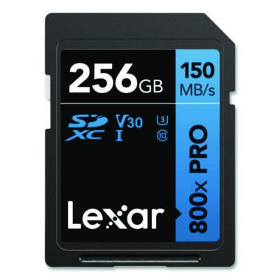 High-Performance Pro Blue Series Sdxc Memory Card, Uhs-I V30 U1 Class 10, 256 Gb