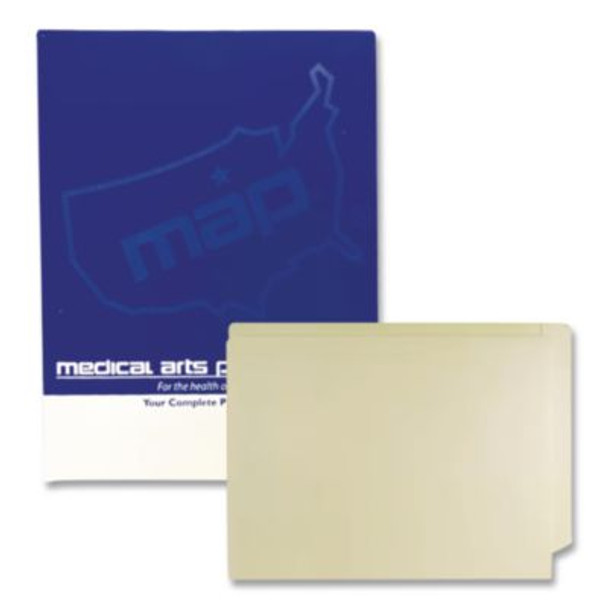 Economy End Tab File Folder, Straight Tabs, Letter Size, 0.75" Expansion, Manila, 500/Box