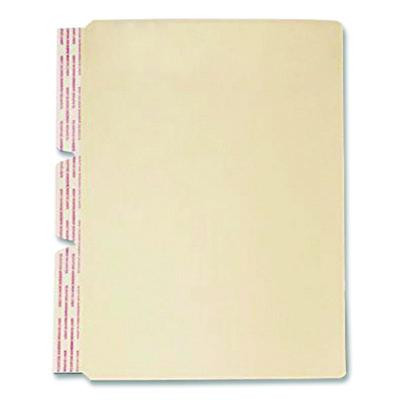 Standard Side-Flap Classification Folder Dividers, 1 Fastener, Letter Size, Manila, 100/Box