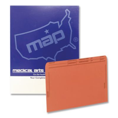 Patient File Pocket, Letter Size, Orange, 50/Box