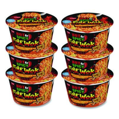 Hot And Spicy Fire Wok Molten Chili Chicken, 4.37 Oz Bowl, 6/Carton