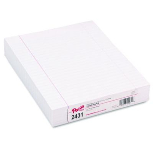 Composition Paper, 8 x 10.5, Wide/Legal Rule, 500 Sheets/Ream