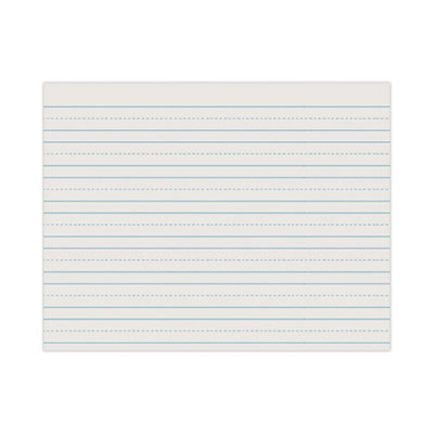 Skip-A-Line Ruled Newsprint Paper, 3/4" Two-Sided Long Rule, 8.5 x 11, 500/Ream