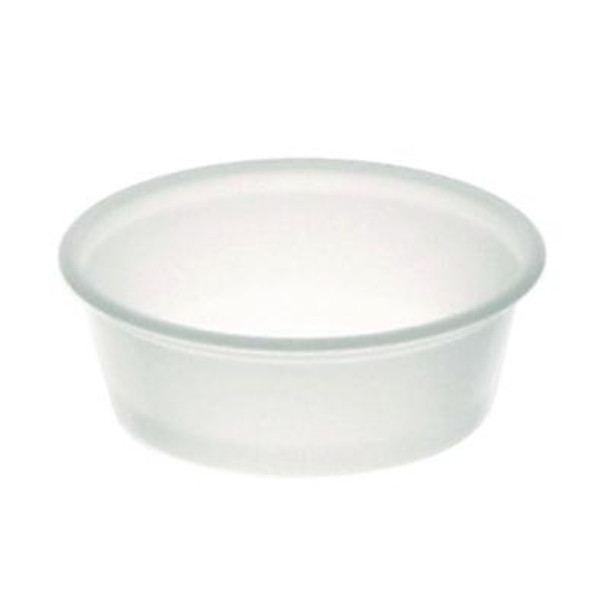 Plastic Portion Cup, 1.5 Oz, Translucent, 125/Sleeve, 20 Sleeves/Carton