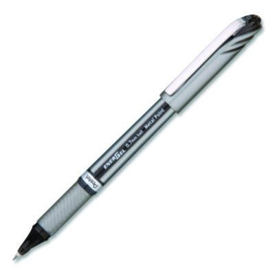 Energel Nv Gel Pen, Stick, Medium 0.7 Mm, Black Ink, Gray/Black Barrel
