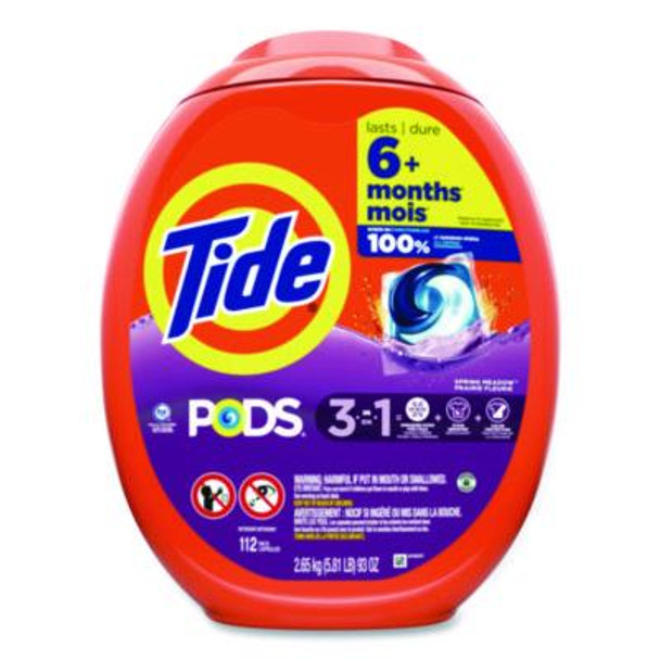 Pods Laundry Detergent, Spring Meadow, 112 Pods/Tub