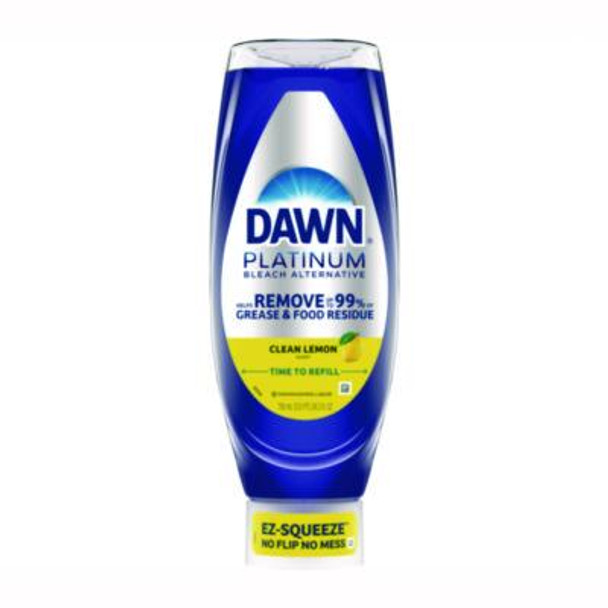 Platinum Liquid Dish Detergent, Clean Lemon Scent, 24.3 Oz Ez-Squeeze Bottle