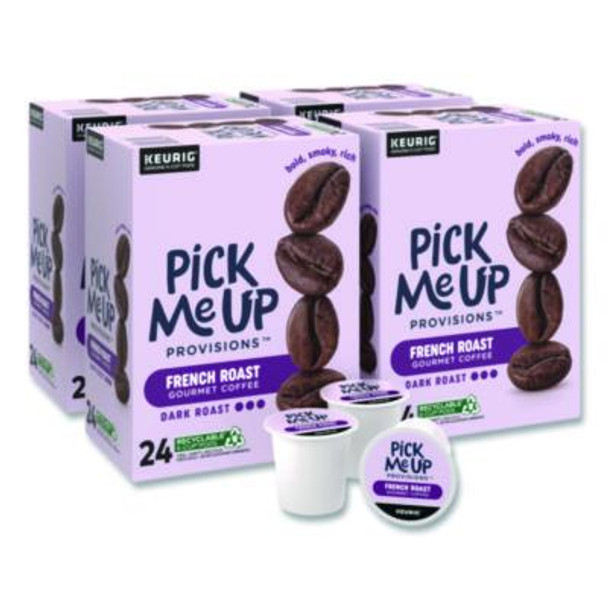 French Roast Coffee K-Cups, 24/Box, 4 Boxes/Carton