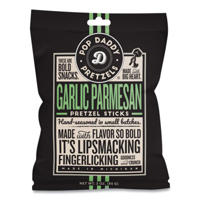 Garlic Parmesan Pretzel Sticks, 3 Oz Bag, 15/Carton