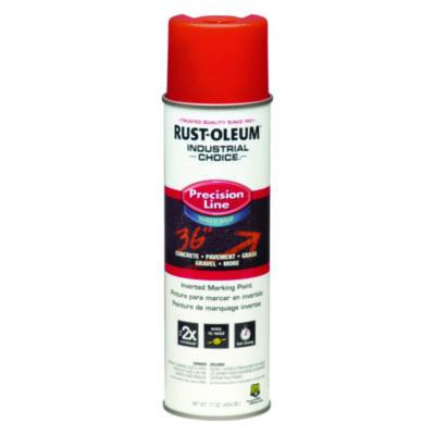 Industrial Choice Precision Line Marking Paint, Flat/Matte Orange, 20 Oz Aerosol Can, 12/Carton