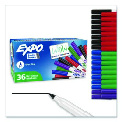 Low-Odor Dry Erase Marker Office Value Pack, Extra-Fine Bullet Tip, Assorted Colors, 36/Pack