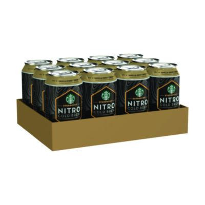 Nitro Cold Brew Coffee, Vanilla Sweet Cream, 9.6 Oz Can, 12/Carton
