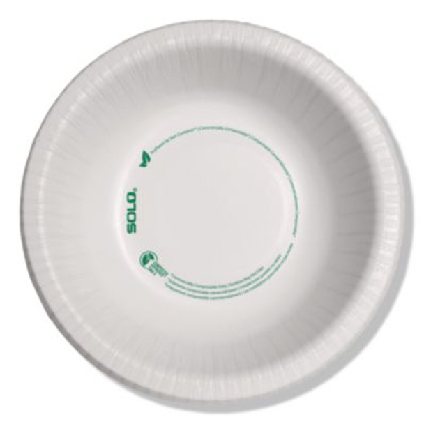 Compostable Paper Dinnerware, Proplanet Seal, Bowl, 12 Oz, White, 1,000/Carton