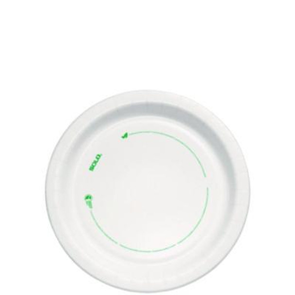 Compostable Paper Dinnerware, Proplanet Seal, Plate, 8.5" Dia, White, 125/Pack