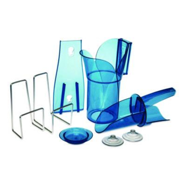 Saf-T-Scoop And Guardian System For Ice Machines, 12 Oz To 16 Oz Ice Scoop, Transparent Blue, 50/Carton