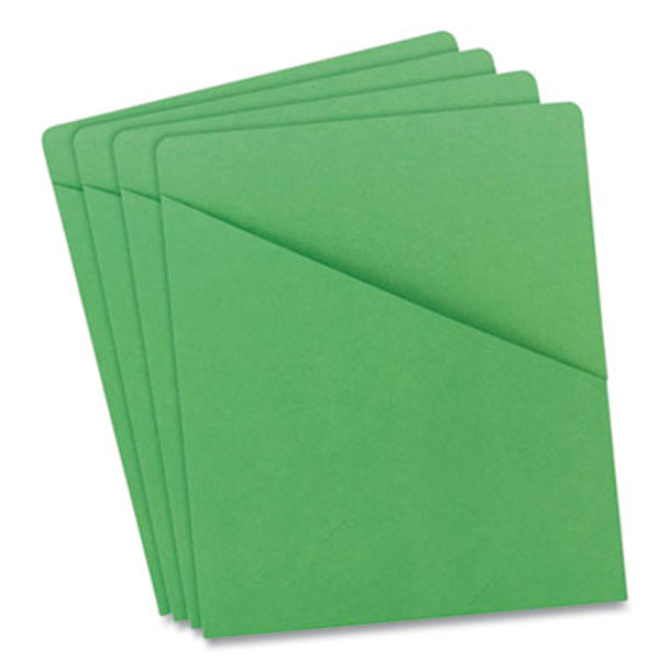 File Jackets, Letter Size, Green, 25/Pack