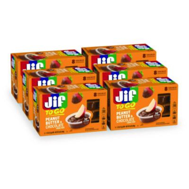 Chocolate Peanut Butter, Chocolate, 1.1 Oz Cups, 8 Cups/Pack, 6 Packs/Carton