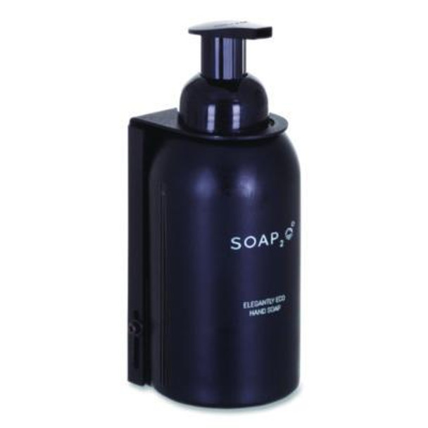 Eco Glass Bottle Soap Dispenser, 350 Ml, Black