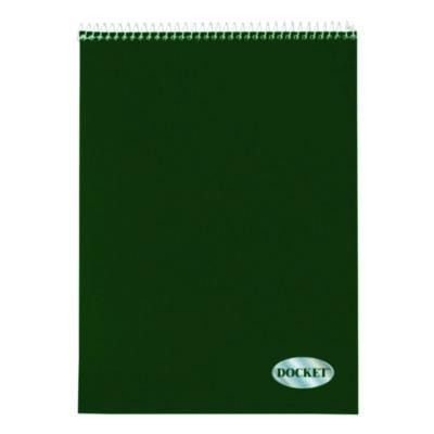 Docket Graph Pad, Green Cover, Quadrille Rule (4 Sq/In), (70) White Sheets