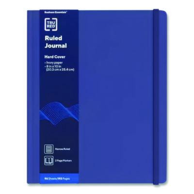 Hardcover Business Journal, 1-Subject, Narrow Rule, Blue Cover, (96) 10 x 8 Sheets