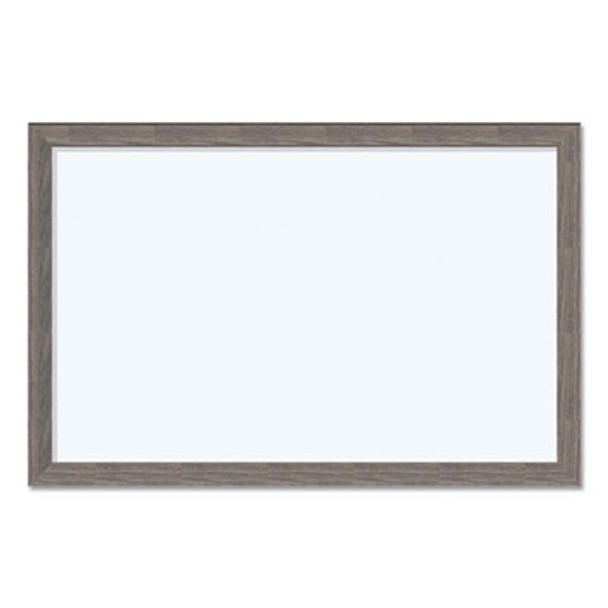 Magnetic Dry Erase Board With Rustic Frame, 36" x 24" (Actual Size: 35" x 23"), White Surface, Brown Wood Frame