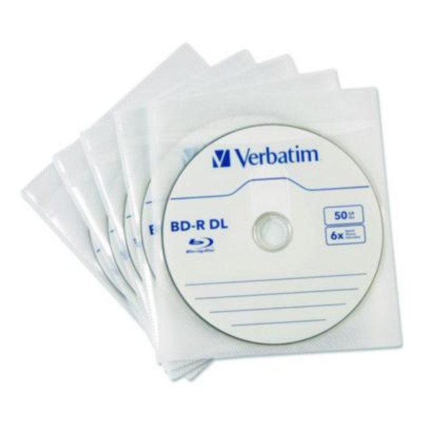 Cd/Dvd Sleeves, White, 50/Pack