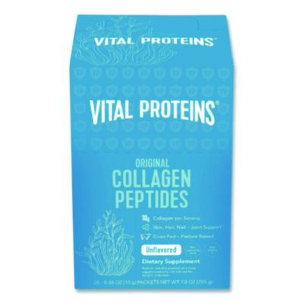 Collagen Peptides Powder, Unflavored, 0.3 Oz Packet, 20/Box