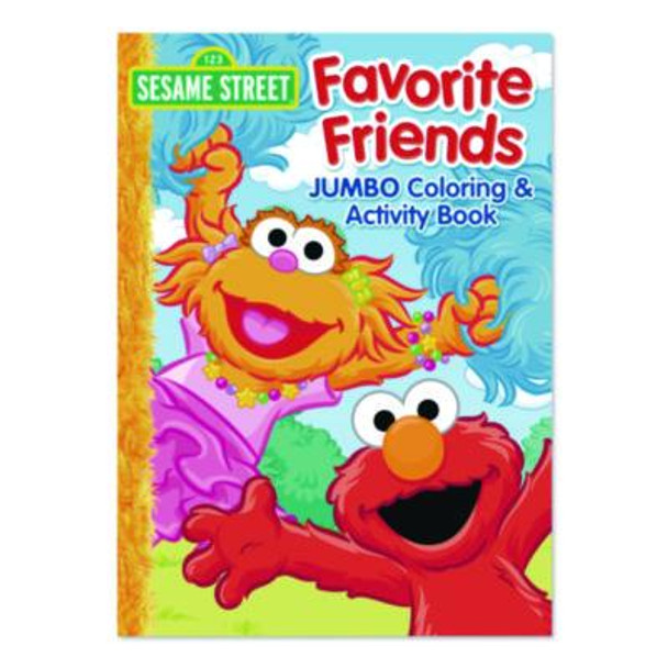 Sesame Street Favorite Friends Jumbo Coloring And Activity Book, Ages 3 And Up, 10.75 x 7.75 Sheets, 64 Pages