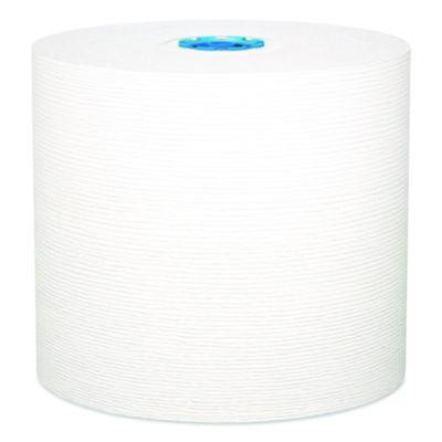 Hard Roll Paper Towels With Premium Absorbency Pockets With Colored Core, Gray Core, 1-Ply, 7.5" x 700 Ft, White, 6 Rolls/Ct