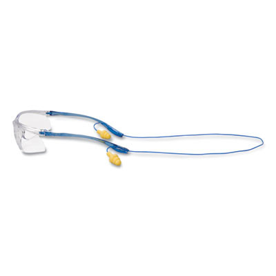 Virtua Sport Ccs Protective Eyewear, Blue Half Frame, Clear Single Lens