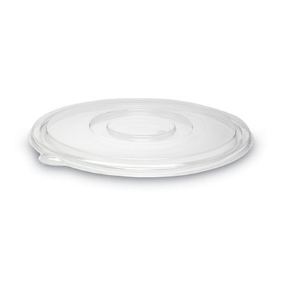 Caterline Pack N' Serve Plastic Lids, Flat Lid, 12" Diameter, Clear, 50/Carton
