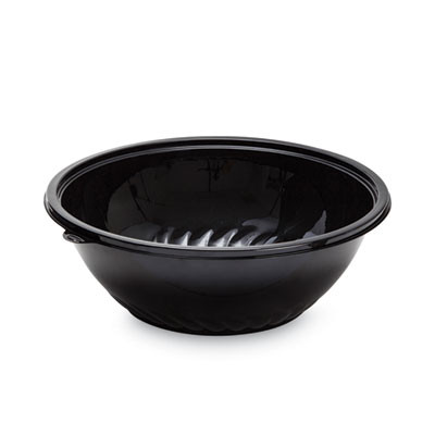 Caterline Pack n' Serve Plastic Bowl, 320 Oz, 16" Diameter x 5.5" h, Black, Plastic 25/Carton