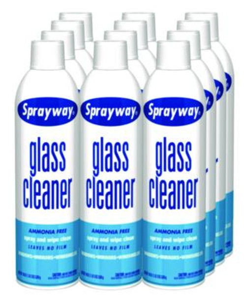 Glass Cleaner, 19 Oz Aerosol Spray, 12/Carton
