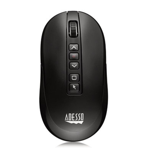 Imouse P40 Wireless Multifunctional Presenter Mouse, 2.4 Ghz Frequency/100 Ft Wireless Range, Left/Right, Black