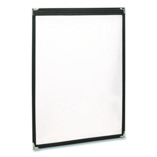 Menu Holder For 11 x 17 Menus, Portrait Orientation, 11.7 x 18, Clear/Black/Silver