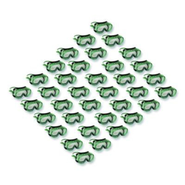 V8 Monogoggle 211 Goggle. Clear Lens, Green Frame, 36/Carton
