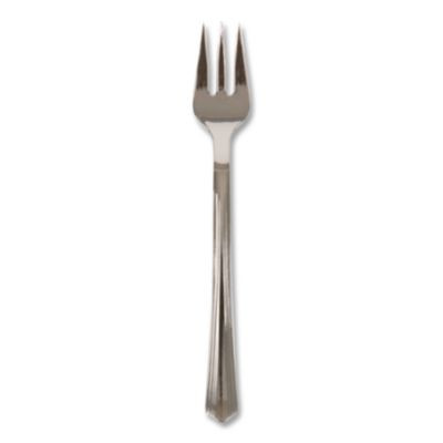 Petite Tasting Fork, Polystyrene, Silver, 400/Carton